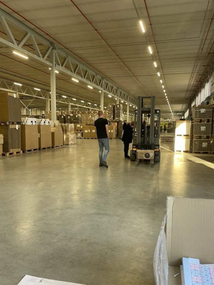Visiting a client's warehouse